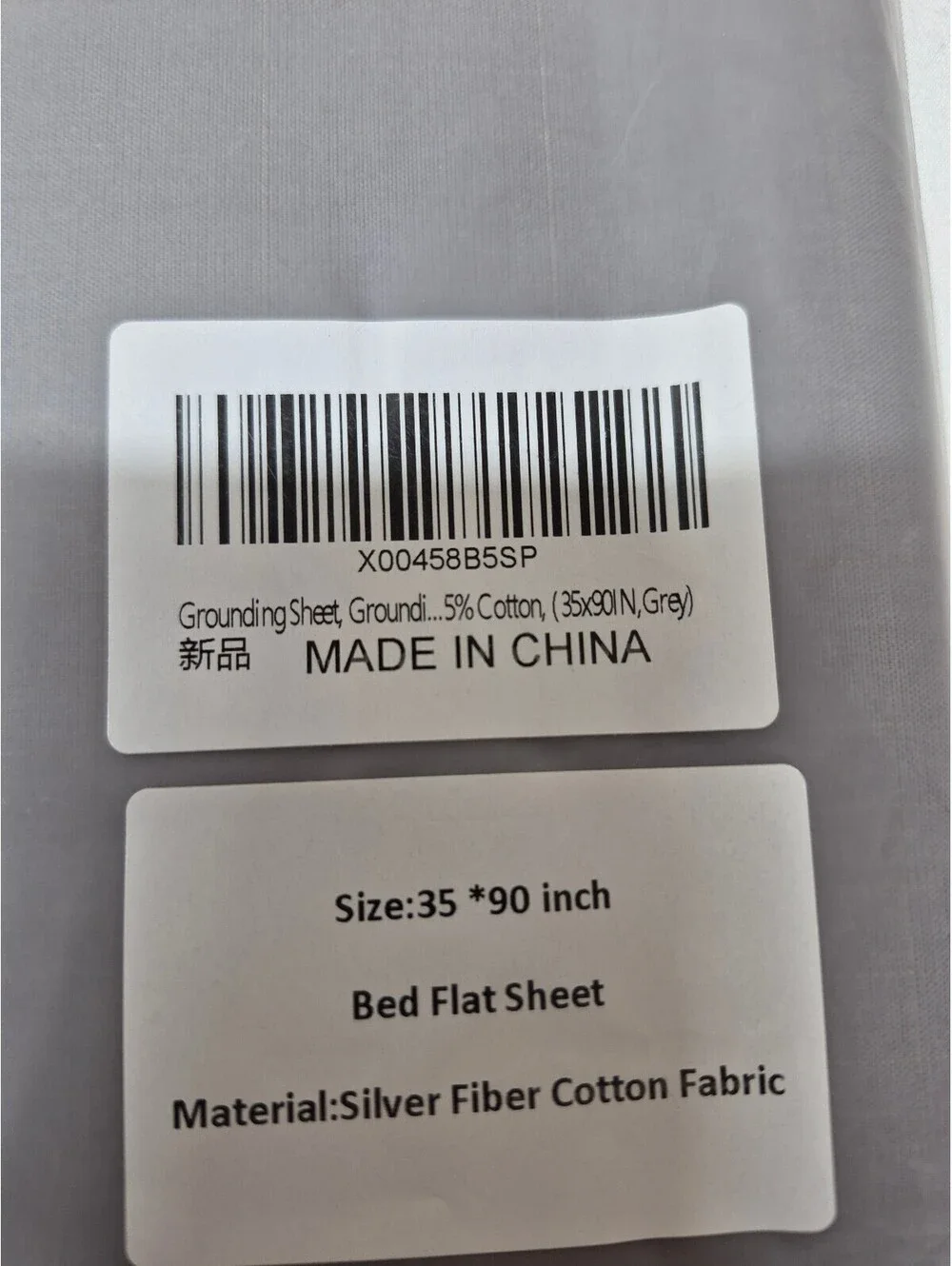Grounding Sheet with Silver Fiber Cotton Fabric 35x90 Inches Bed Flat Sheet B431